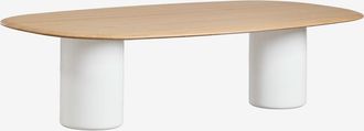 Sklum Mesa De Comedor Ovalada En Mdf Y Cemento Lysander Sklum 270 X 110 Cm