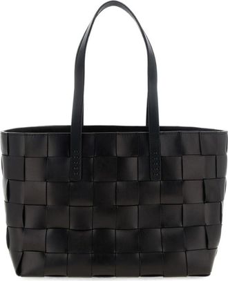 Dragon Diffusion Japan Checkerboard Woven Leather Tote Bag
