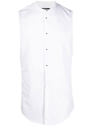 Dsquared2 collarless button-up shirt - White