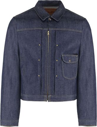 Moorer Giacca denim Johannes - Blu