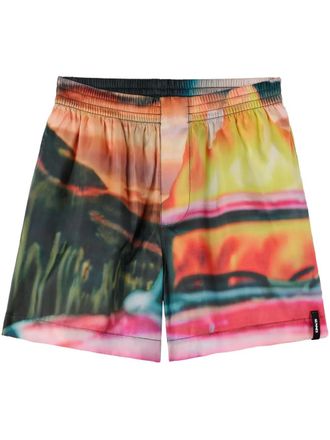 Sunnei abstract-print shorts - Pink