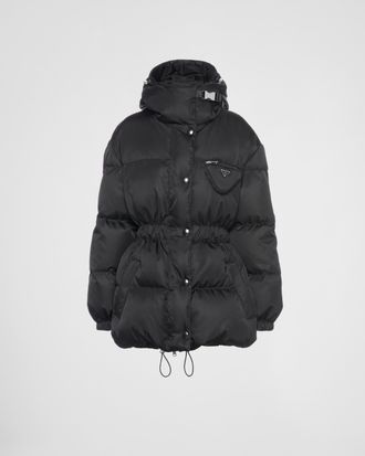 Prada Re-nylon Down Jacket, Woman, Black, Size 38