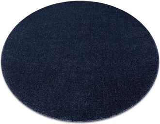 RugsX Rugsx - Alfombra Softy Circulo Llanura Color Azul Oscuro Blue Circulo 200 Cm