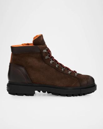 Santoni Men & apos;s Suede Hiking Boots