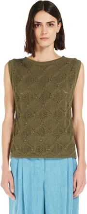 Max Mara Dames, Truien, Groen, Maat: XL Katoen