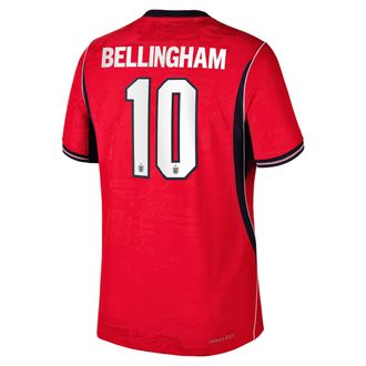 Nike Jude Bellingham England National Team 2026 Match Away Nike Mens Dri-FIT ADV Soccer Jersey in Red | NN203947745-ENG