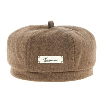 Jacquemus Le b&eacute;ret Cavallo - Dames - Hoeden - Bruin - 58 CM - Katoen - Accessoires