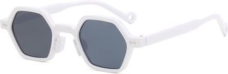 Generic Small Frame Mens Vacation Sunglasses Driving Womens Sports Sun Glasses(White)