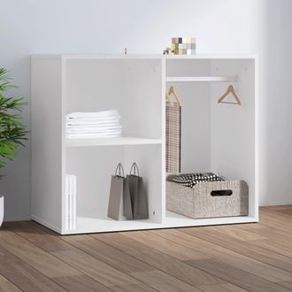 vidaXL Vidaxl - Mueble Vestidor Madera Contrachapada Blanco 80x40x65 Cm