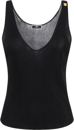 Elisabetta Franchi Top con scollo a V - Nero