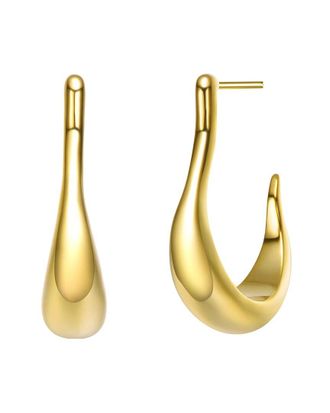 Rachel Glauber 14K Plated Open Hoops