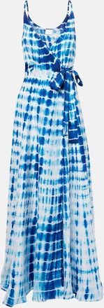 Anna Kosturova Abito a portafoglio in seta tie-dye