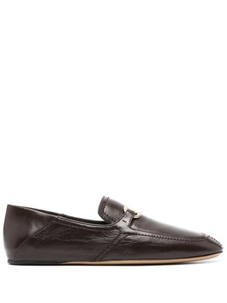 Ferragamo New Vara logo-plaque loafers - Brown