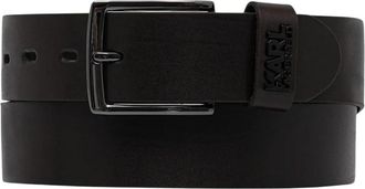 Karl Lagerfeld Leren Riem - Heren - Riemen - Zwart - 90 CM - Leer - Accessoires