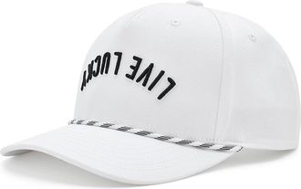 Black Clover Upside Down Luck 15 Adjustable Hat Baseball Caps White, Cotton