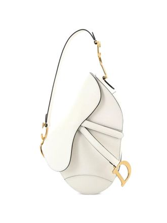 Dior Saddle Handbag Leather Medium shoulder bag - women - Calf Leather - One Size - White