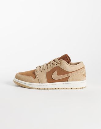 Nike Jordan Nike Air Jordan 1 Low sneakers marroni e beige-Marrone