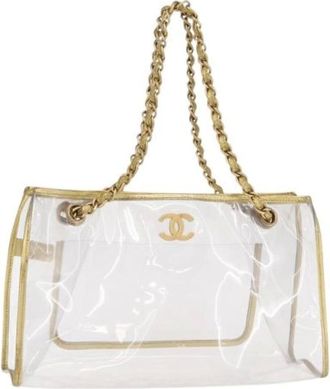 Chanel Pre-owned Tote Bags, female, White, Size: ONE SIZE Pre-owned Vintage Tote Bag