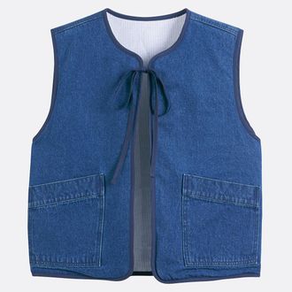 La Redoute Collections Mouwloos jeansvest, omkeerbaar