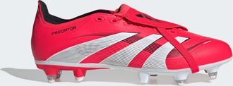 adidas adidas Performance Unisex Predator League Fold-Over Tongue Soft Ground Boots - Red - Size UK 10.5