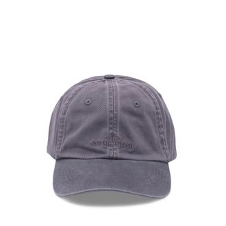 Stone Island Brushed Cotton Gabardine Cap - male - Stone Island - Hats & Caps - Gray - ONE SIZE - Accessories