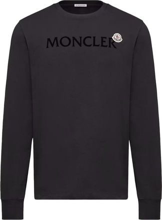 Moncler ARCHIVE LOGO LS T SHIRT Size: M, colour: BLACK