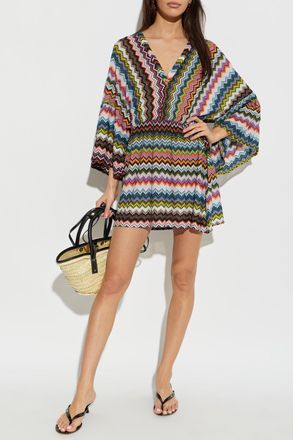 Missoni Dress With A V-neckline, Womens, Multicolour