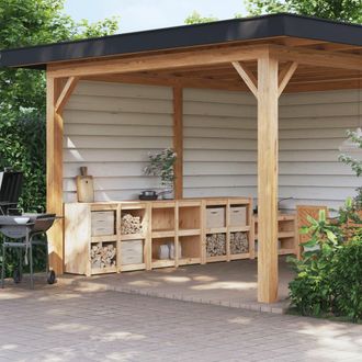 vidaXL Vidaxl - Muebles De Cocina De Exterior 3 Piezas Madera Maciza De Pino