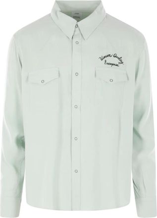 Visvim Overhemd met geborduurd logo - Groen