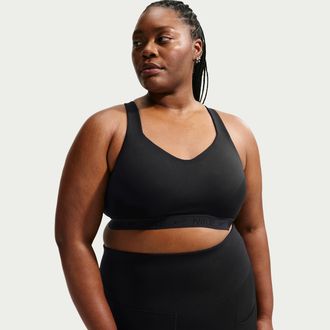 Nike Womens Indy High Support Padded Adjustable Sports Bra (Plus Size) in Black | FJ1971-010