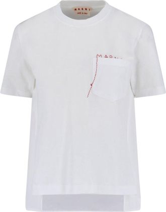 Marni Classic White T-Shirt With Minimalist Design