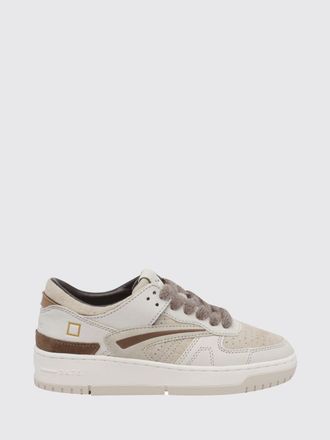 D.A.T.E. D. A.T. E. Torneo Two-Tone Calfskin Sneakers with Perforated Toe