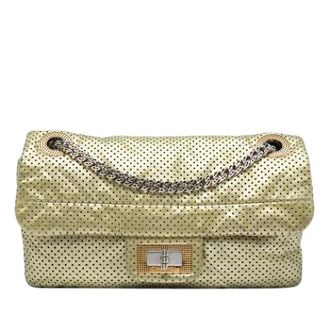 Chanel Pre-owned Perforated Flap Shoulder Bag - Dames - Pre-owned - Geel - Maat: ONE Size Leer