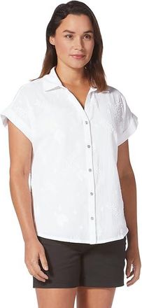 Royal Robbins Oasis Short Sleeve Womens Clothing White : LG, Cotton