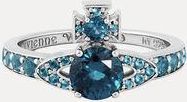 Vivienne Westwood Ismene Ring Platinum-dark-blue-cz Platinum-dark-blue-cz Unisex