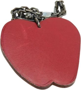 Herm&egrave;s Pre-owned Leather key-holders - Dames - Vintage Accessoires - Rood - ONE Size - Leer - Vintage