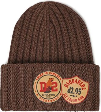 Dsquared2 Berretto con applicazione - Marrone