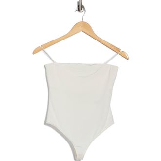Alice & Olivia Bandeau Strapless Bodysuit in Off White at Nordstrom Rack, Size X-Large
