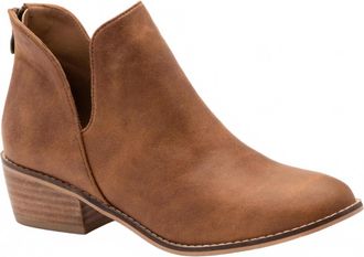 Corkys Footwear Womens Vanish Block Heel Bootie In Caramel