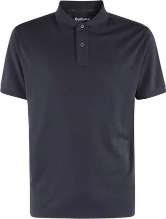 Barbour Polo Shirts, male, Blue, 2XL, Navy Interlock Polo Shirt Classic Logo