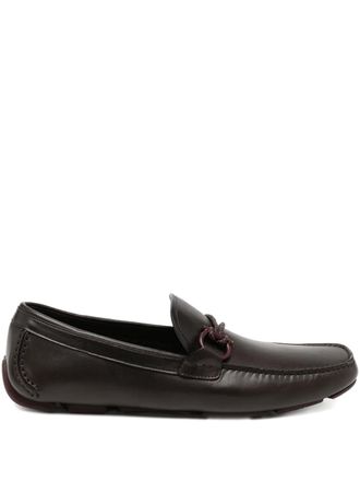 Ferragamo Gancini leather loafers - Brown