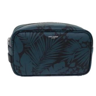 Saint Laurent Pre-owned Leather pouches - Dames - Pre-owned - Groen - Maat: ONE Size Leer