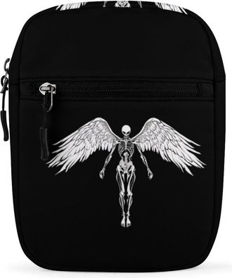 Generic Aliens Skull Wings Trendy Crossbody Bag for Men Women Small Satchel Men Sling Adjustable Shoulder Strap Messenger