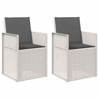vidaXL Sillas De Comedor De Jard&iacute;n 2 Pcs Y Antracita Pp Vidaxl