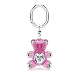 Swarovski Teddy Key Ring In Pink