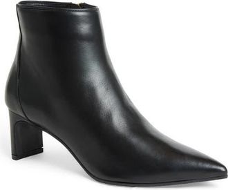 Bruno Magli Fiama Pointed Toe Bootie in Black Leather at Nordstrom, Size 10.5