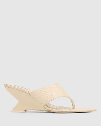 Naked Wolfe Stampede Brown Snake in Off White at Nordstrom, Size 39