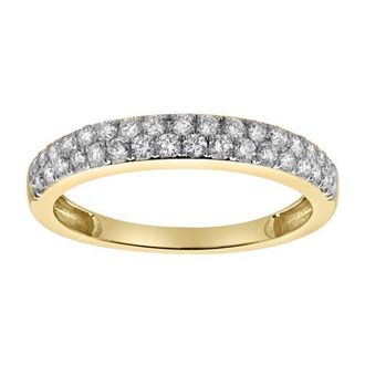 LuvMyJewelry Serafina 14K Gold Round Diamond Studded Eternity Band Ring - 0.48cts in 14K Yellow Gold at Nordstrom, Size 7.5