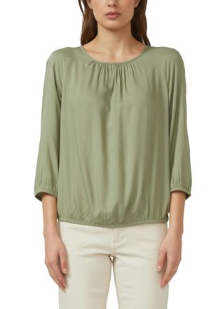 s.Oliver Schlupfbluse S.OLIVER, Damen, Gr. 34, summer khaki, Web, Obermaterial: 100% Viskose, unifarben, l&auml;ssig geschnitten h&uuml;ftbedeckend, Rundhals, elastische
