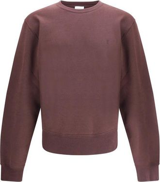 Saint Laurent Bordeaux Cotton Mens Sweatshirt